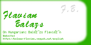flavian balazs business card
